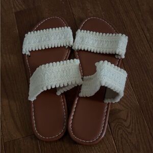 SHEIN Brown and Cream Sandals